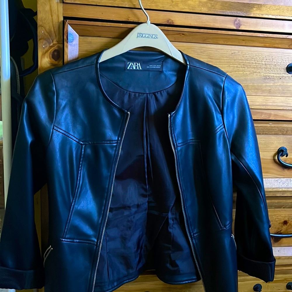 Zara Faux Leather Jacket Gem Zara Faux Leather Jacket Gem